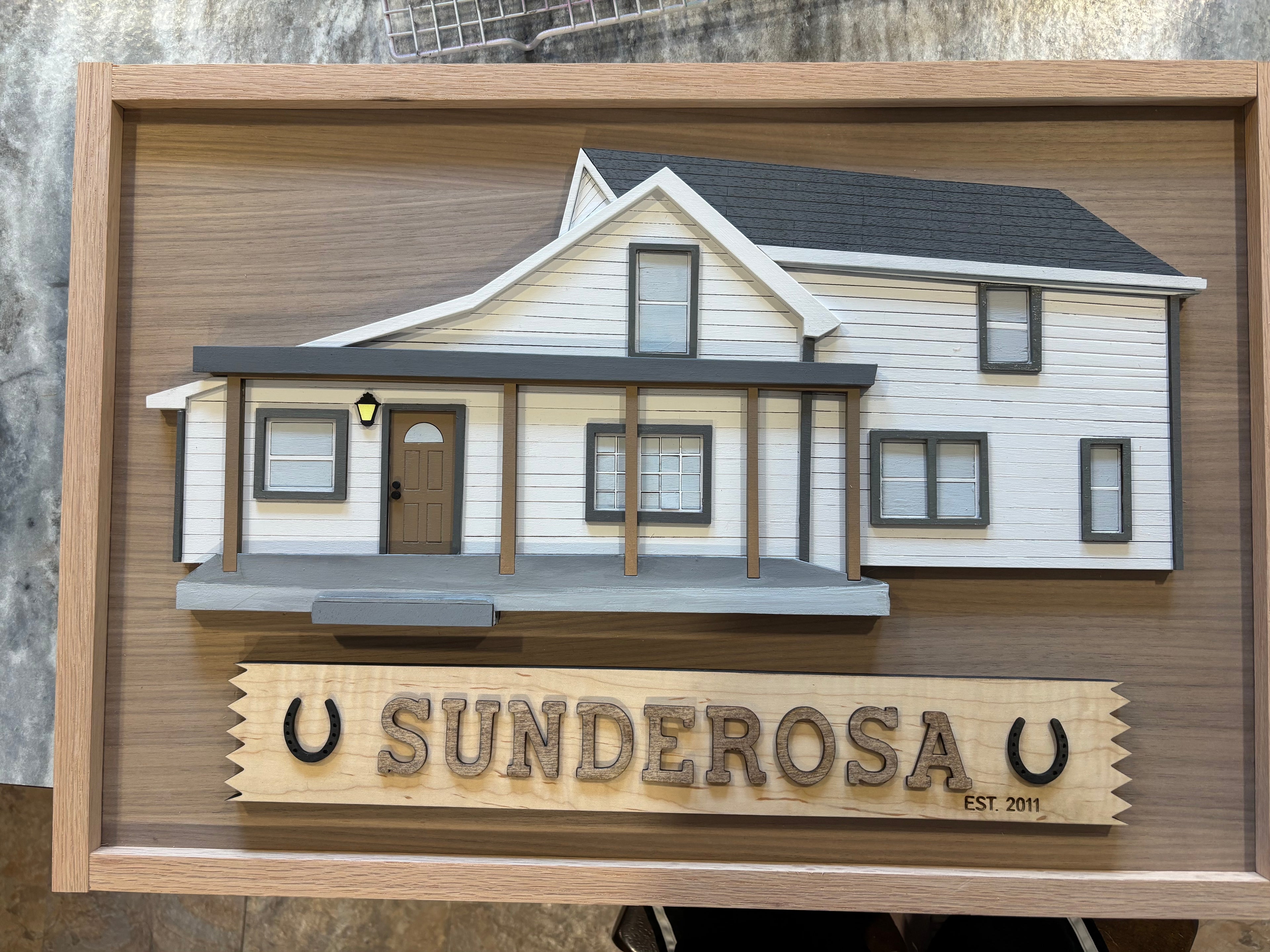 Custom rendering of your home| 3d wood artwork
