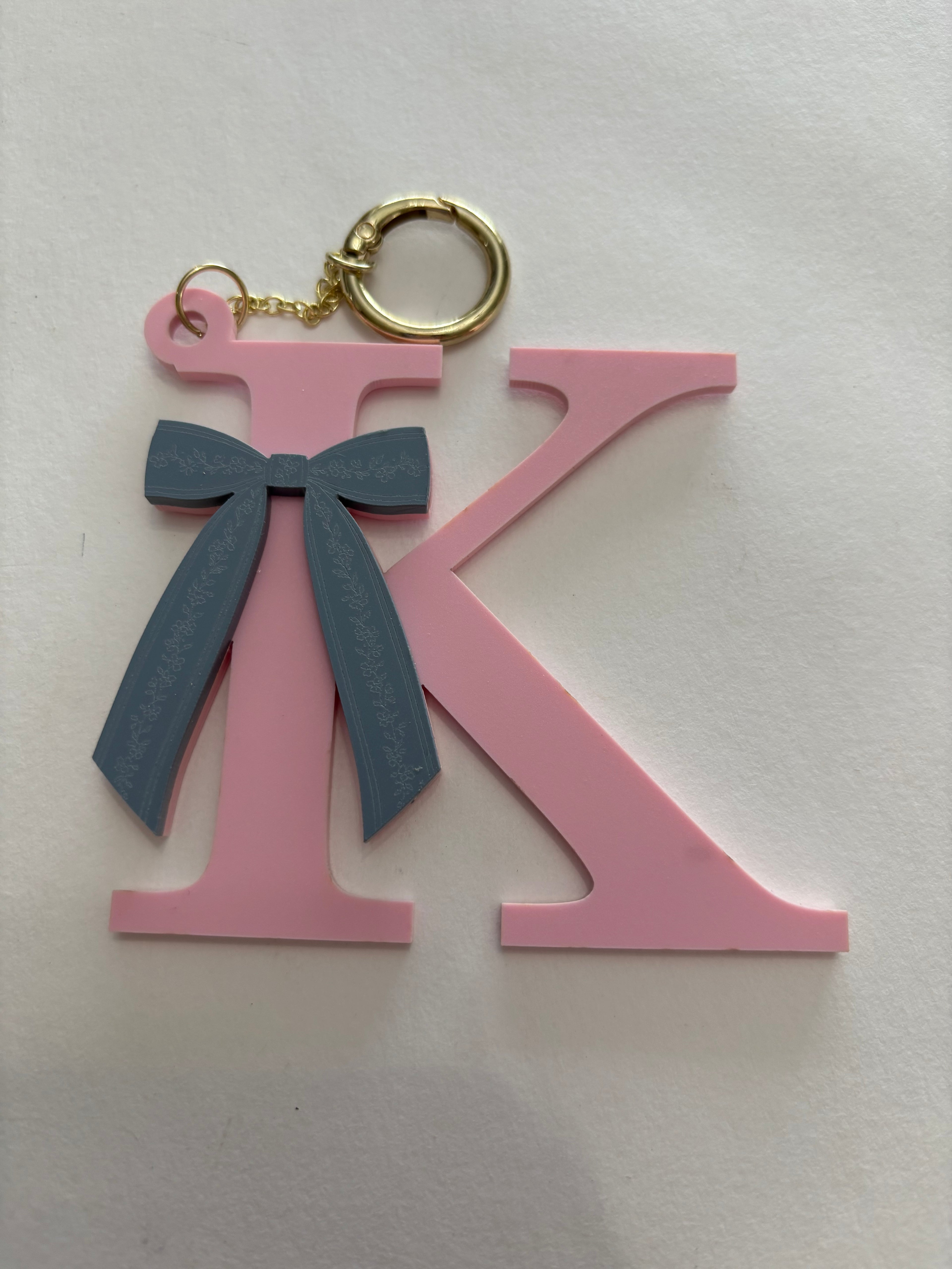 Personalized Bag charms with bows
